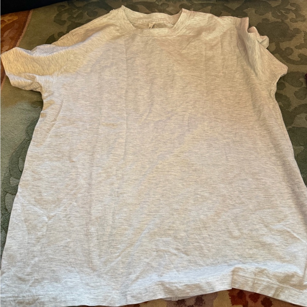 lululemon athletica Light Heather Gray Crew Tee